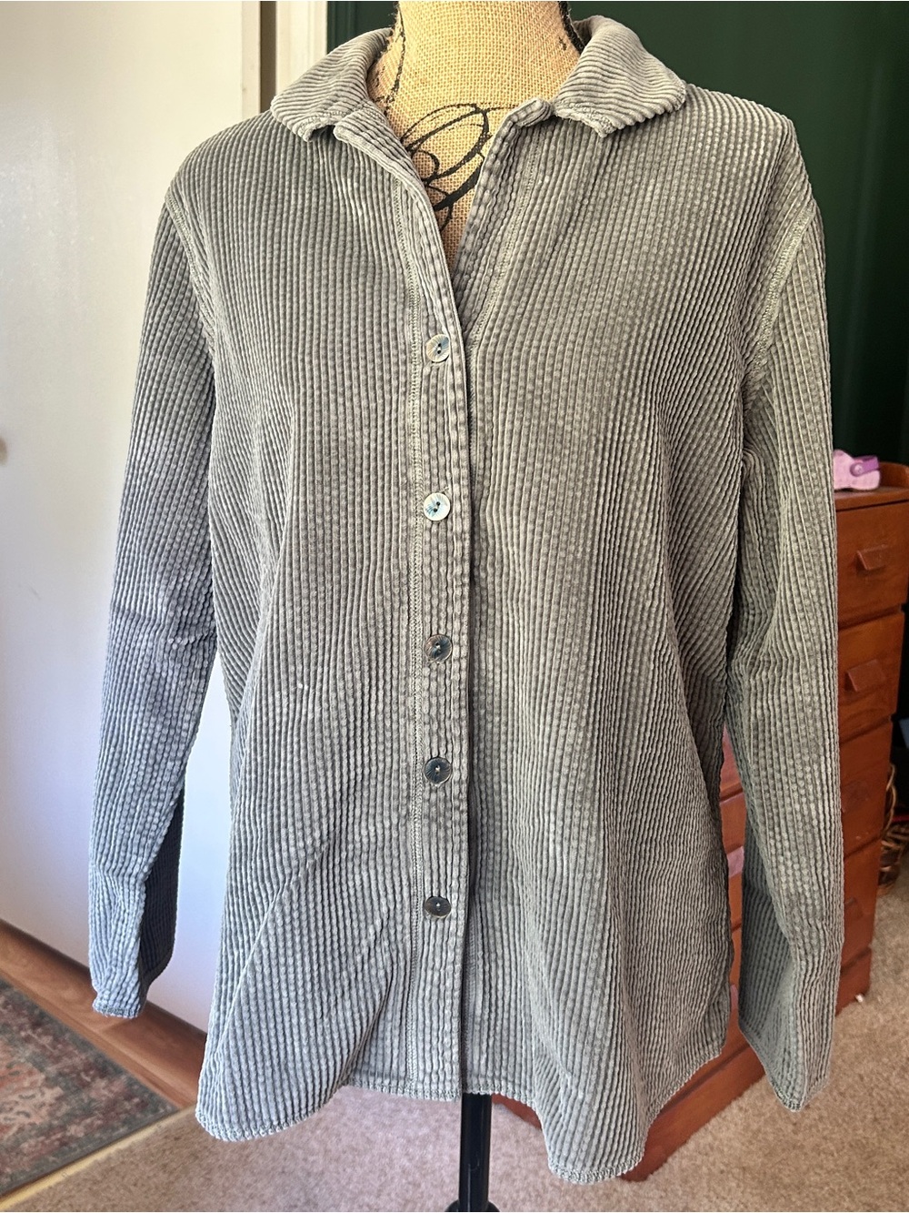 J. Jill 100% Cotton Corduroy Button Front Jacket